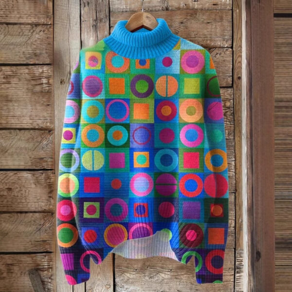 Christmas Totem Women's Printed Wear Turtleneck Sweater