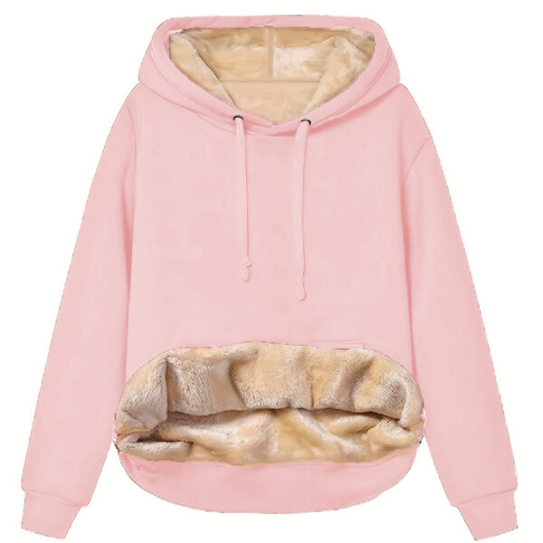 Fashion Women Warm With Velvet Hoodie Coat